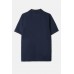 Mens Navy Blue Relaxed Fit Active Polo Stretchable Tshirt 